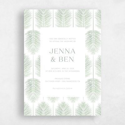 Multi-Colored Wedding Invitation - Curacao Portrait
