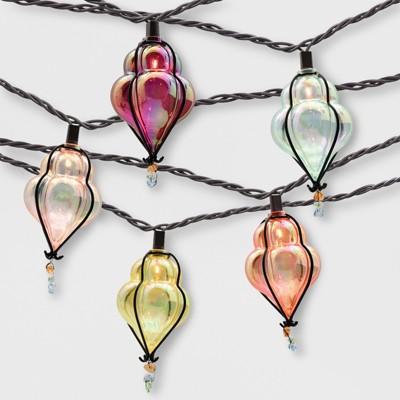10ct Incandescent Teardrop Outdoor String Lights Multi-Colored - Opalhouse™