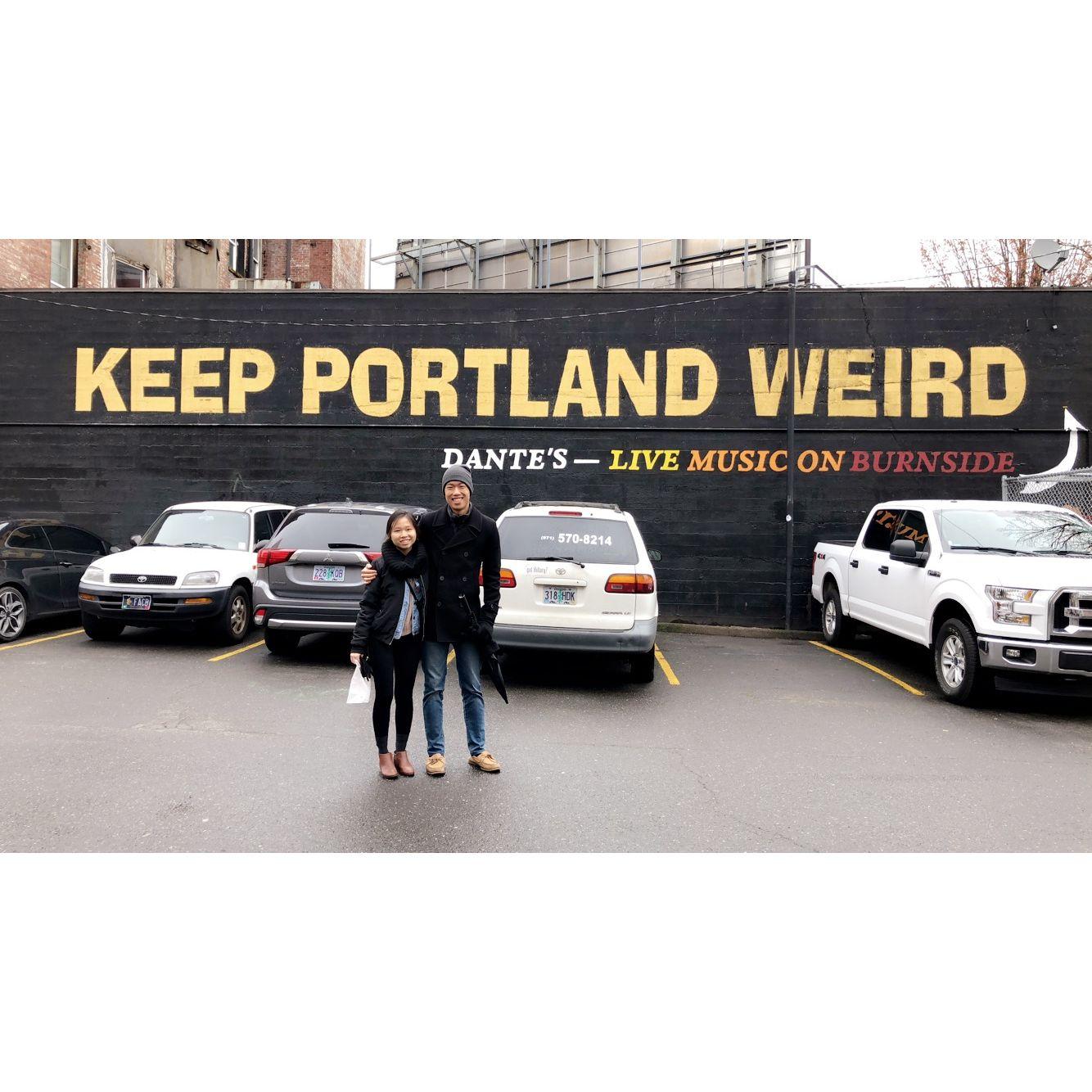Our first trip together to Portland back in 2018!