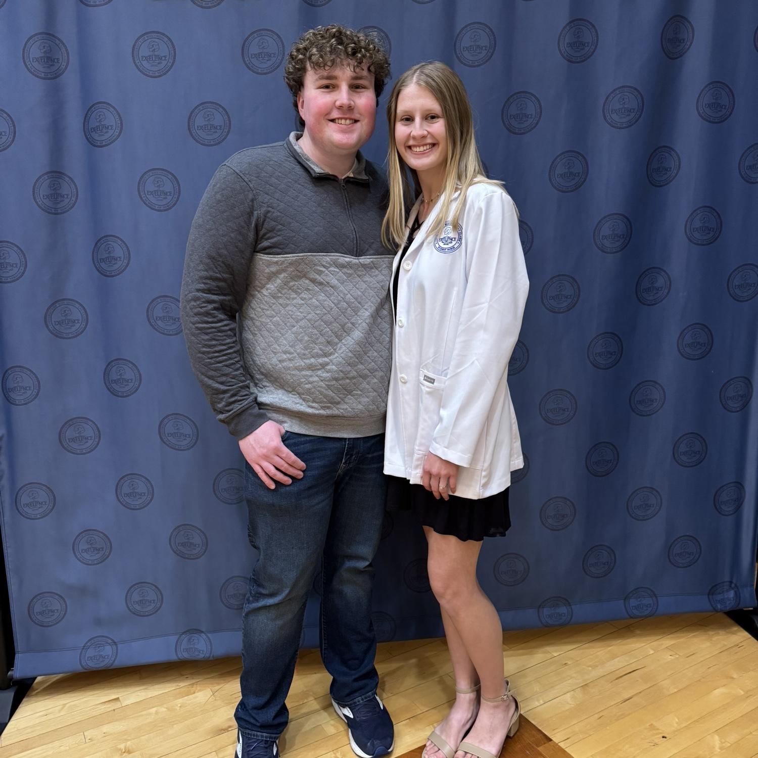 Our most recent picture together at my pinning ceremony!