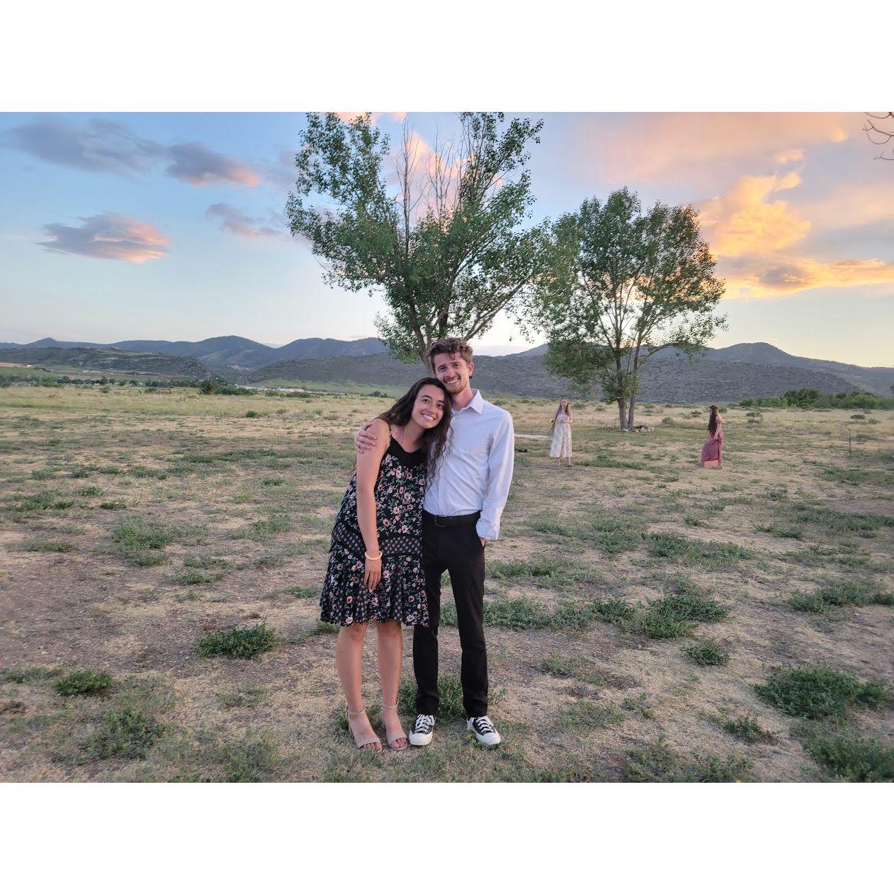 A week after we started dating we attended my friends' wedding!