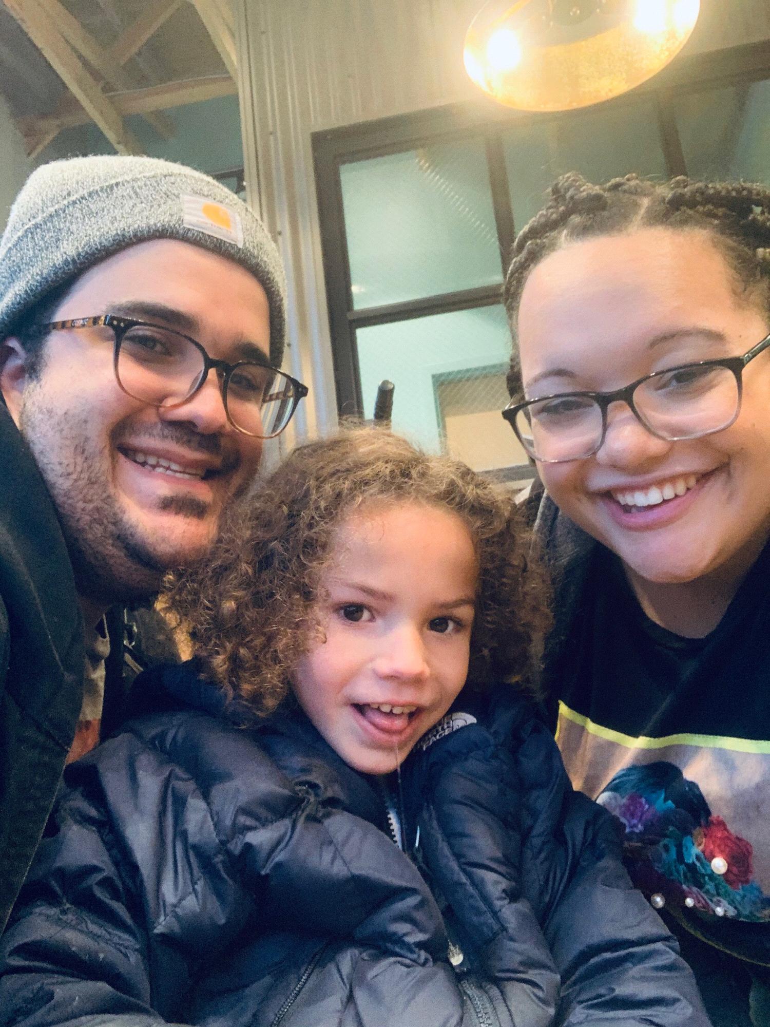 The family unit! Sweet Elikai (5years old)