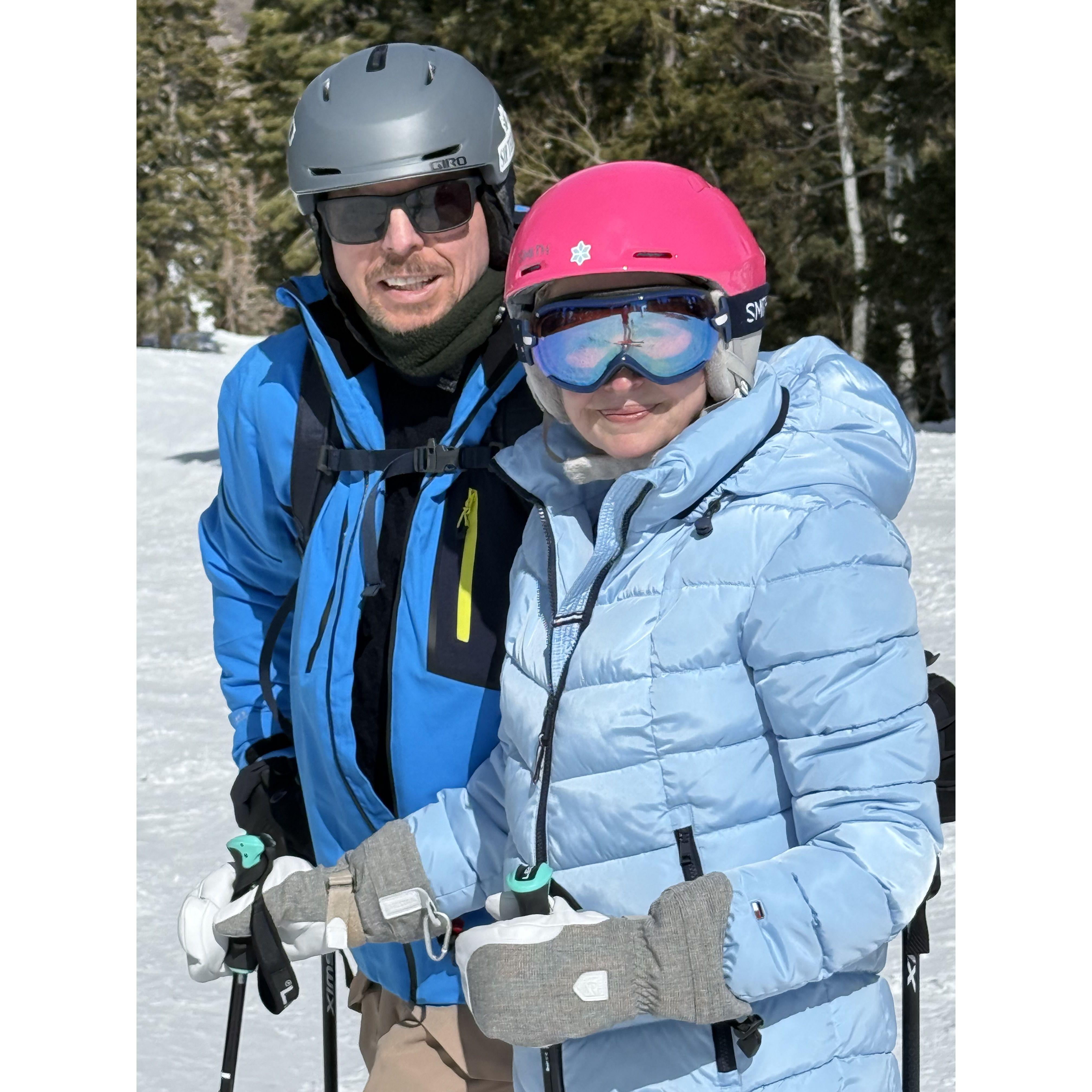 Skiing the day we got engaged!  I just didn’t know it!!