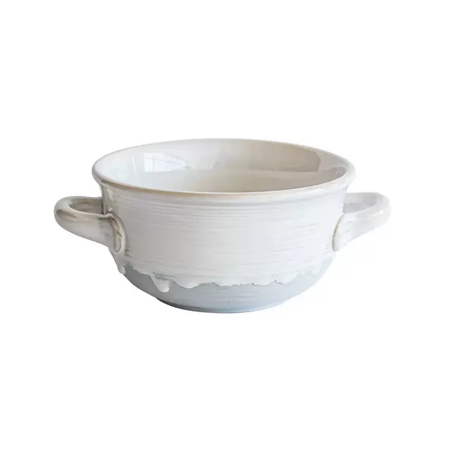Over and Back® Drip Soup Bowls with Handles in White (Set of 4)