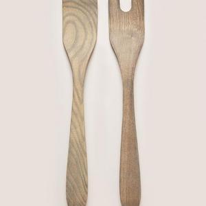 Crafted Salad Servers - Grey
