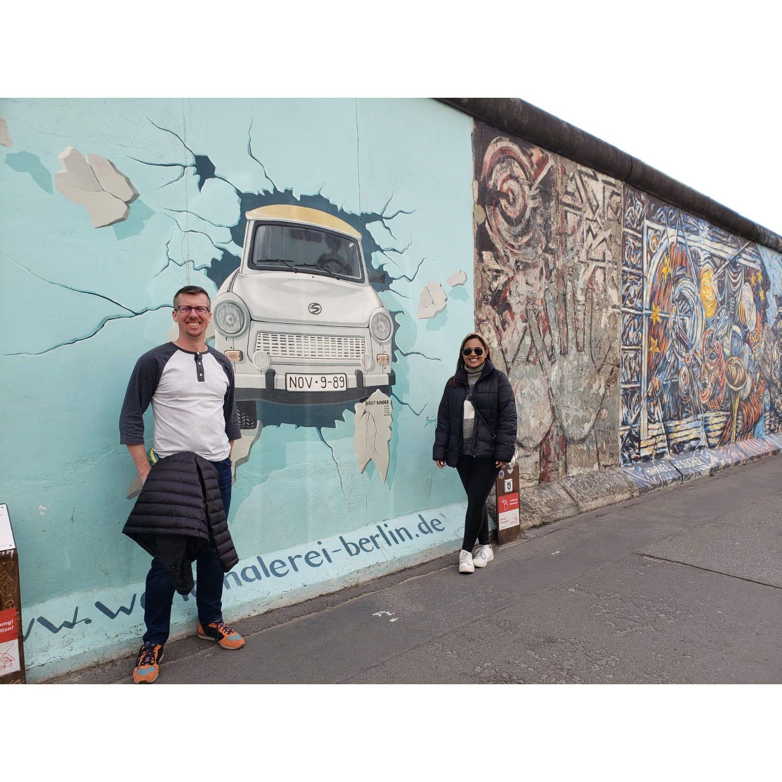 Us at the East Side Gallery in Berlin, Germany