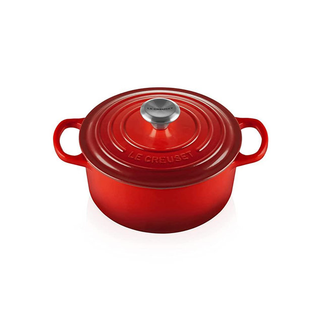 Le Creuset Enameled Cast Iron Signature Round Dutch Oven, 2 qt., Cerise