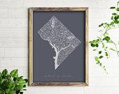 Art Print // Washington, DC Neighborhoods...