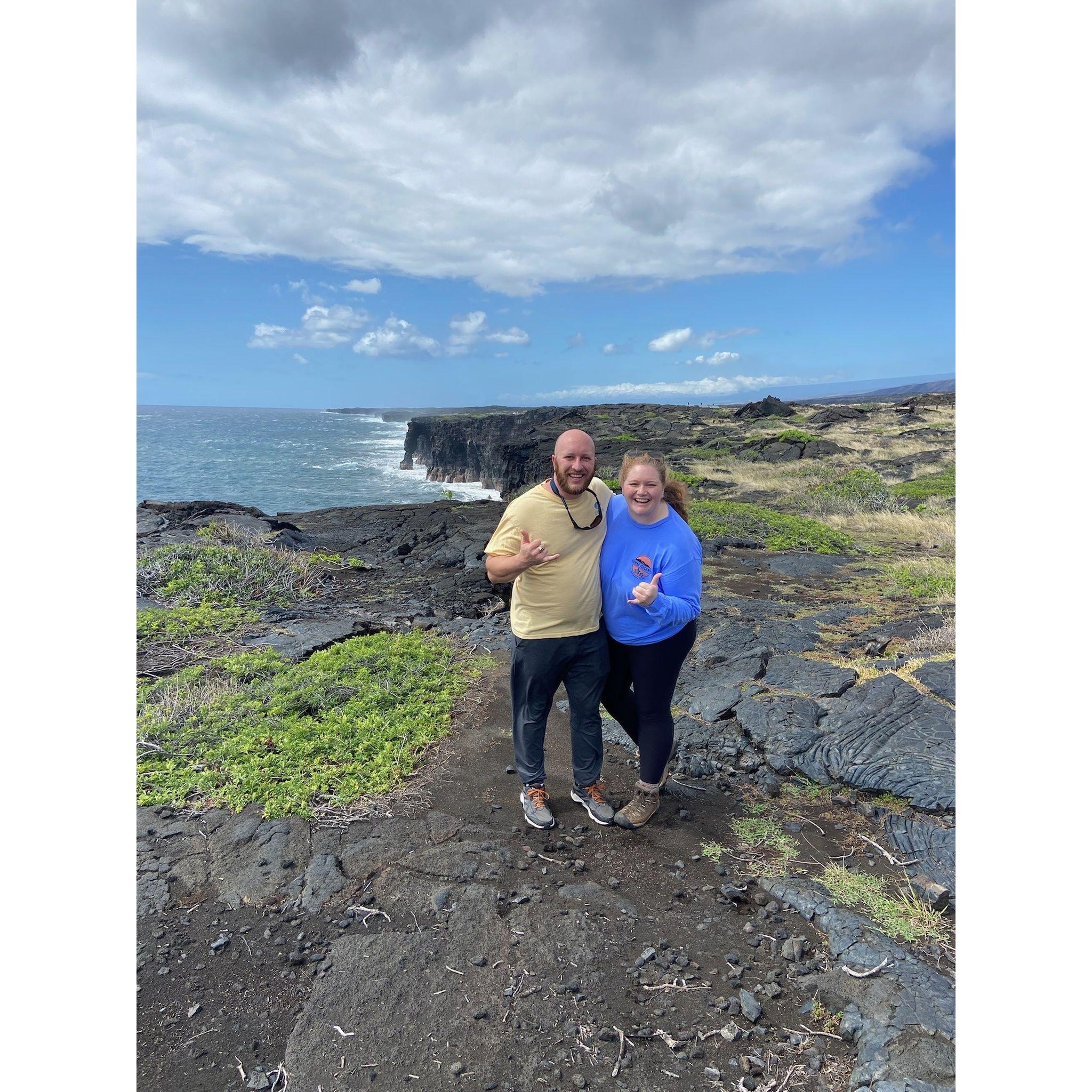 The lava cliffs and sea arch - Volcanoes Nat. Park, HI (Feb 2023)