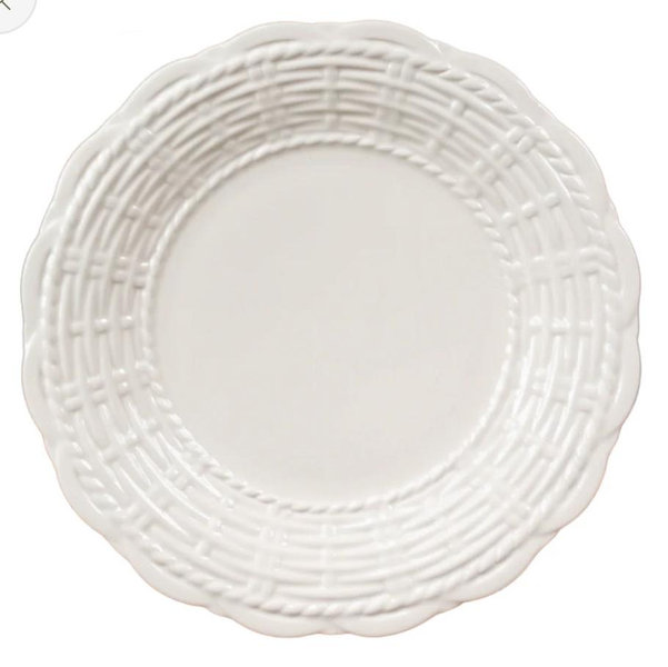 Basket Jubilee Dinner Plate-English Creme