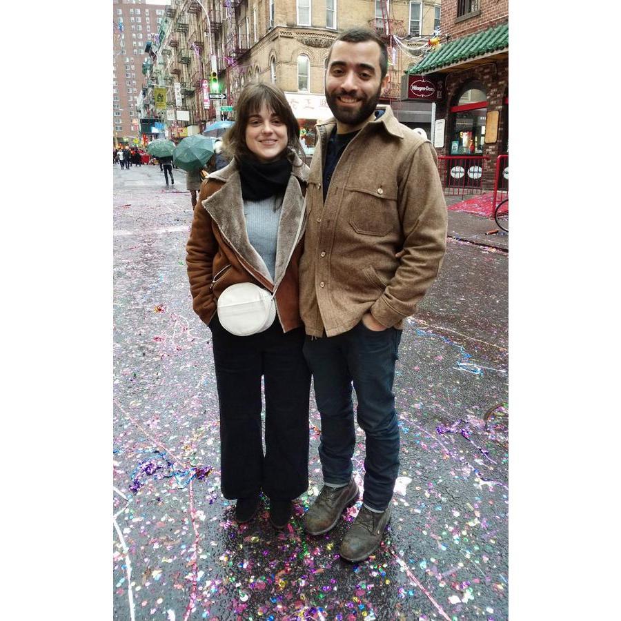 New Year's Day in Chinatown with Andrew's parents