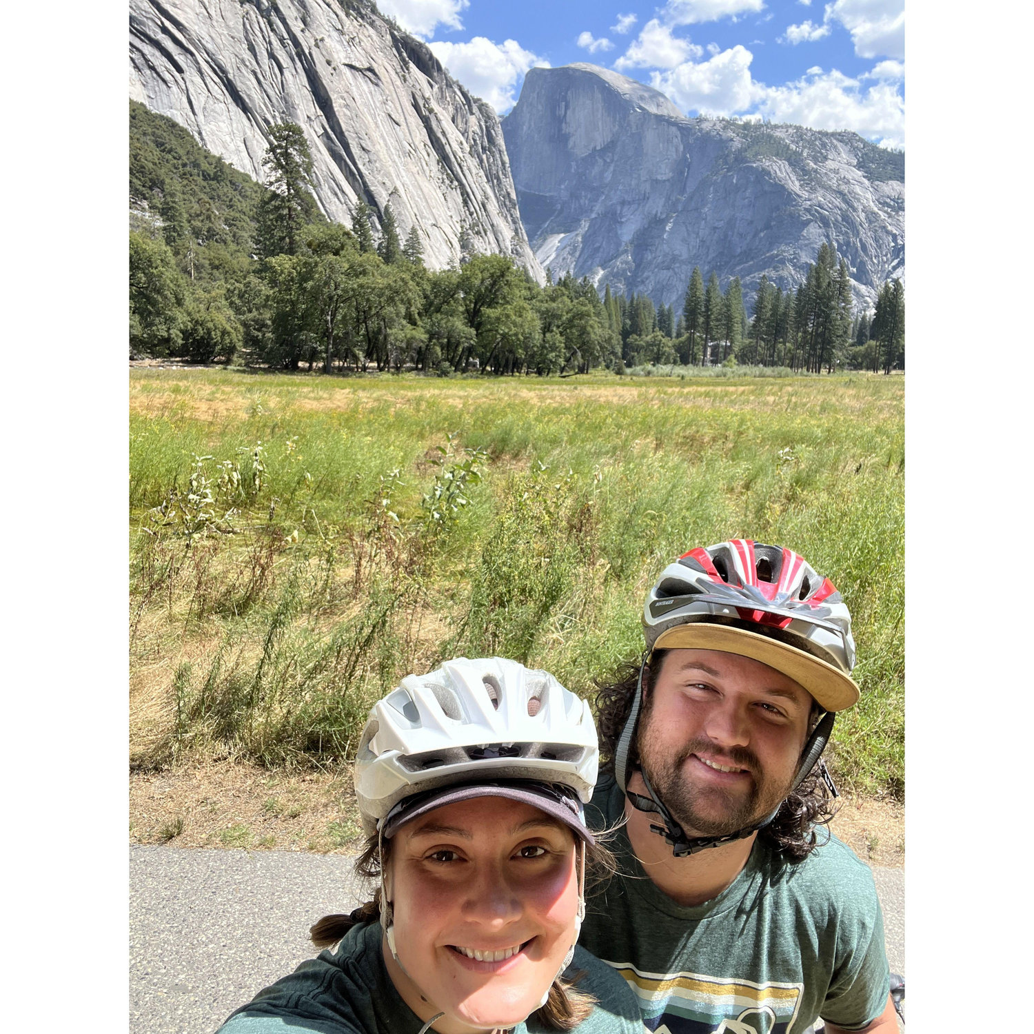 Riding our bikes through Yosemite Valley