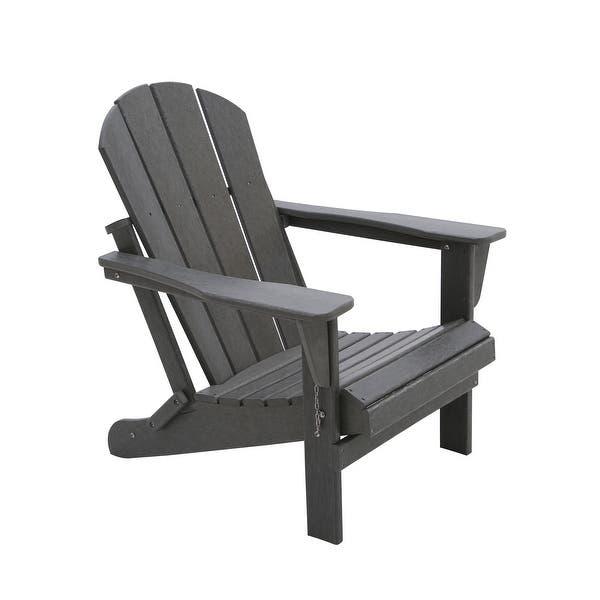 Laguna Folding Adirondack Chairs (Set of 2) - Black