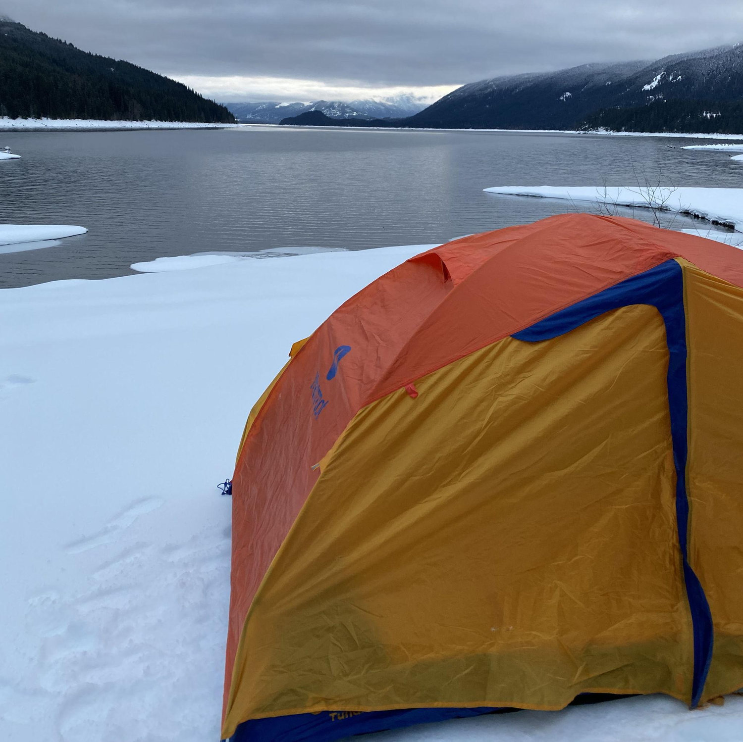 January 3rd, 2023 Our first winter backpacking trip. Had to snowshoe 4 miles and temps dropped to 17 degrees!