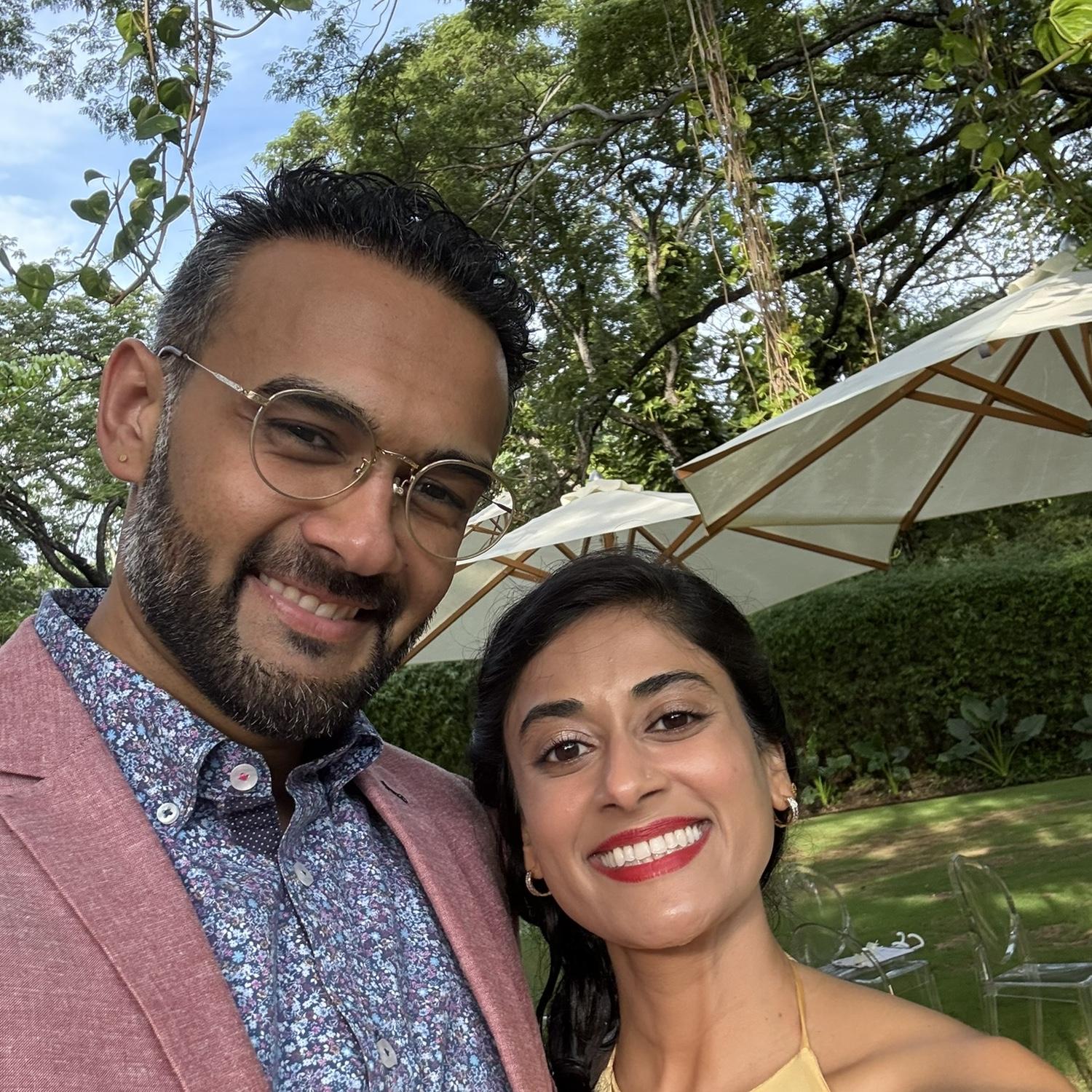 In Costa Rica, celebrating Jasmine and Aaron!
