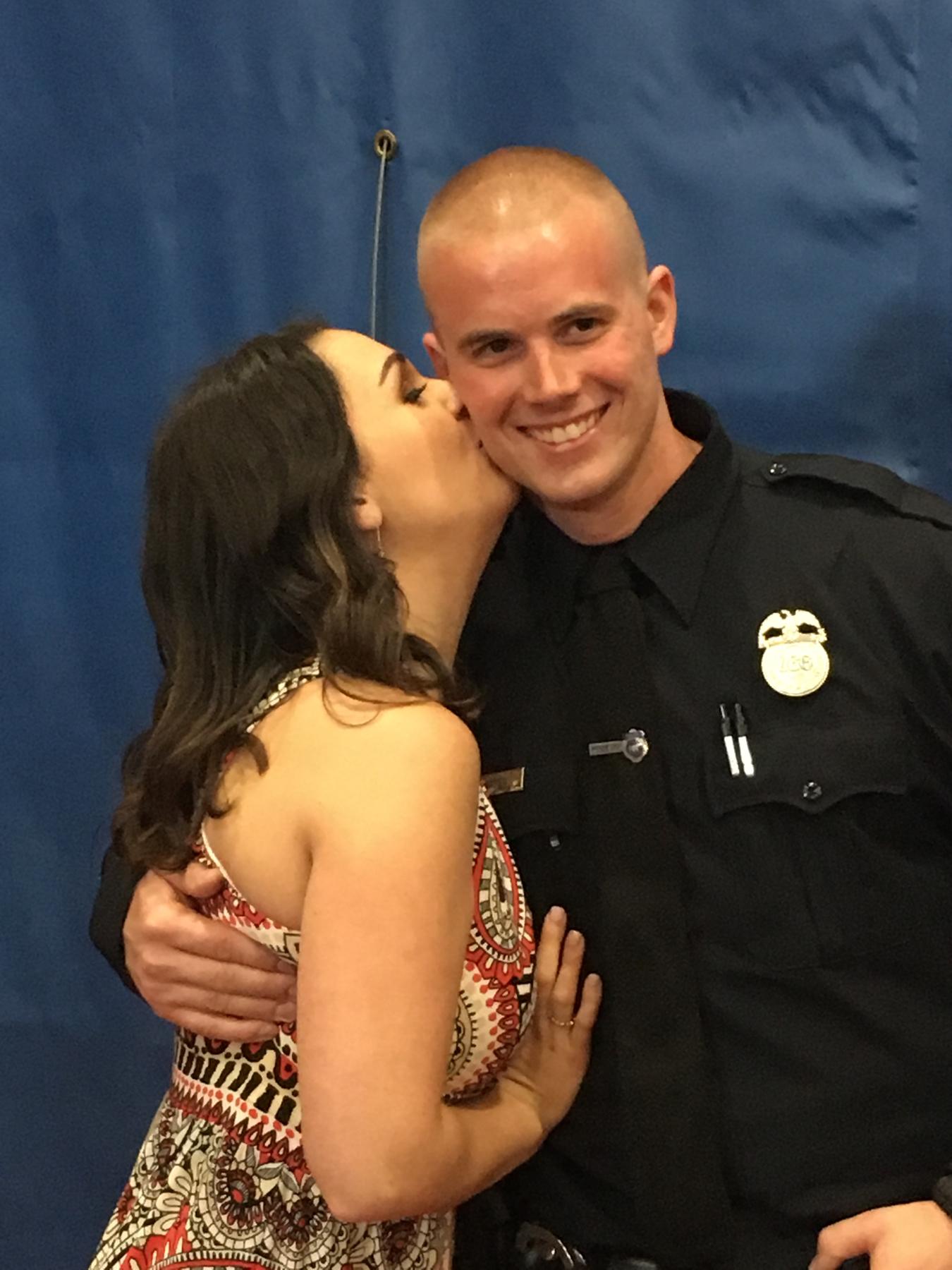 JBs graduation from the police academy