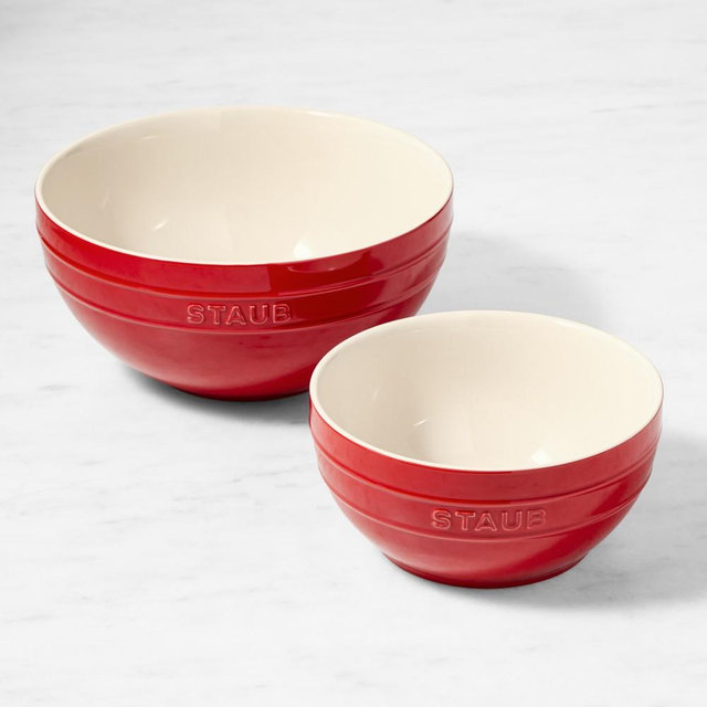 Staub Nested Mixing Bowl, Set of 2, Cherry