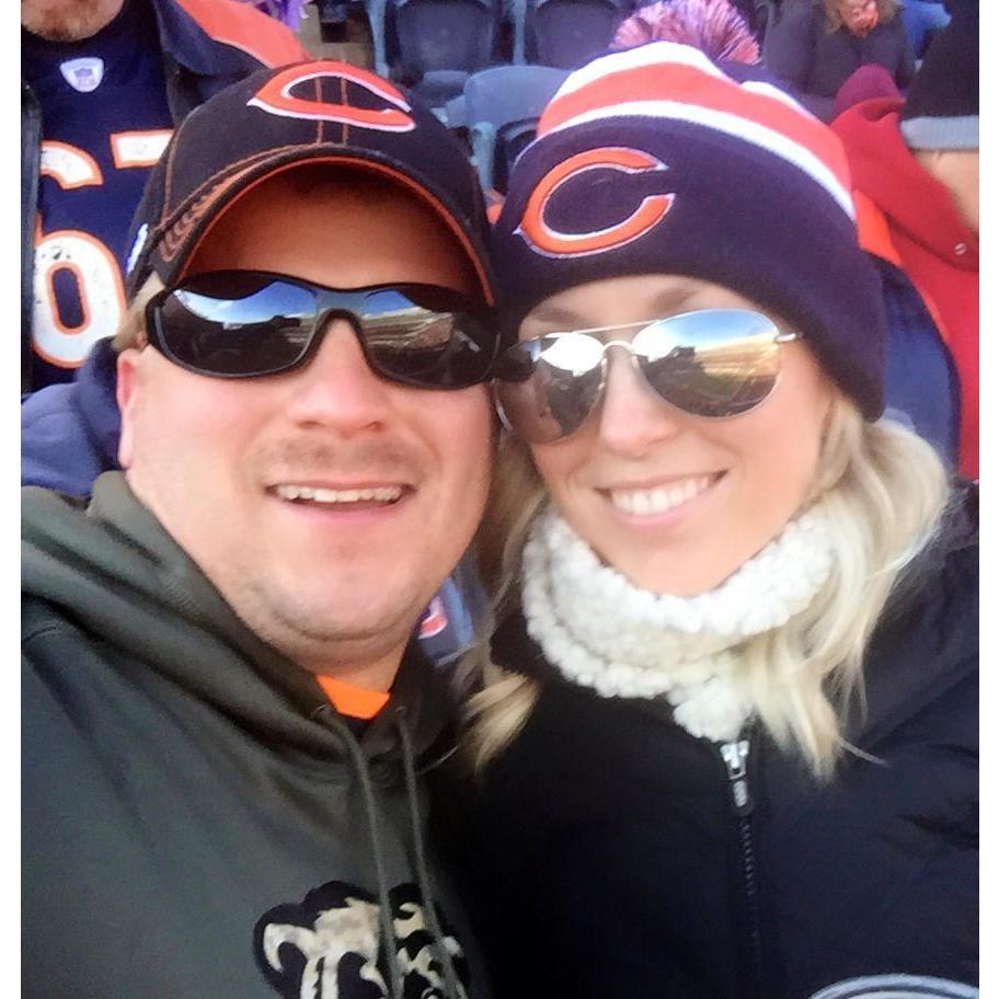 Kristen & Mike's first Chicago Bears game together!