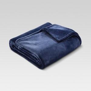 Microplush Bed Blanket King Metallic Blue - Threshold™