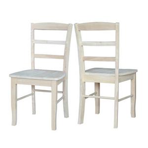 Brianne Wood Dining Chair -Unfinished (Set of 2)