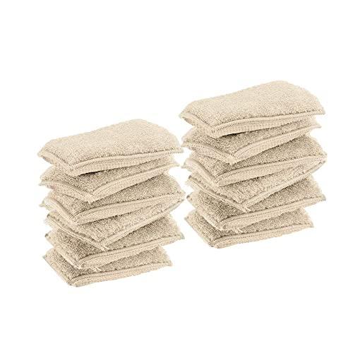 Clean Leader Bamboo Kitchen Sponges,Dish sponge,Super Absorbent Natural Cleaning Sponges, Pack of 12
