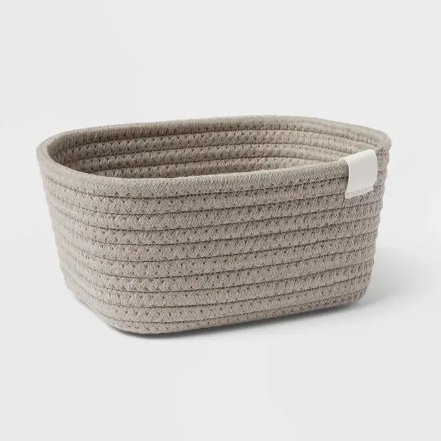 Coiled Rope Basket Gray - Brightroom™