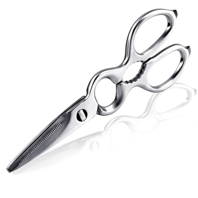 WAK Kitchen Scissors, Multi-Functional Kitchen Shears, Professional Stainless Steel Chopping Scissors, Heavy Duty Come Apart Shears, Easily Cut Poultry, Meat, Fish, Bottle Opener, Nutcracker