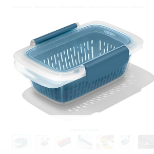 OXO Good Grips Prep and Go Container With Colander - Ocean Blue