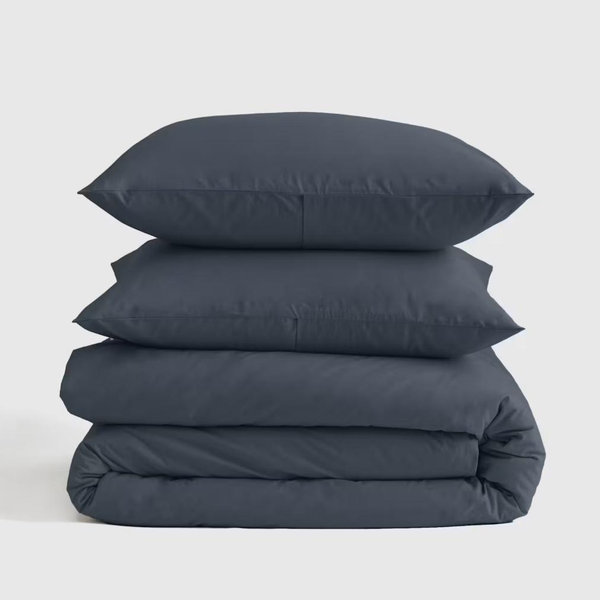 Organic Brushed Cotton Duvet Cover Set- Nightfall