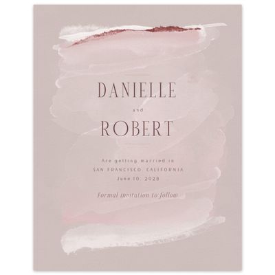 Café au Lait, Brown Wedding Digital Save the Date - Balla Portrait