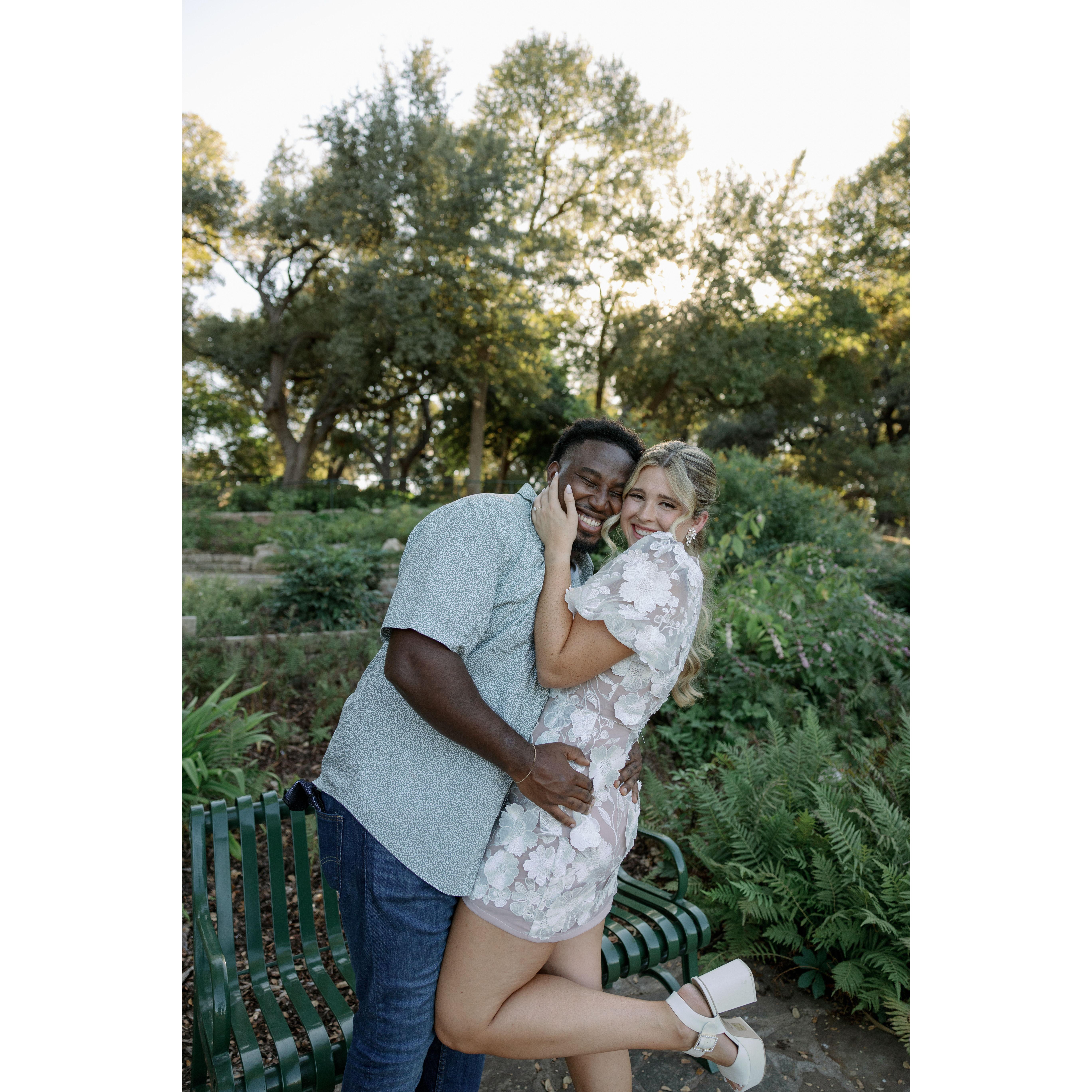 Garden photos from our engagement photoshoot at Zilker Botanical Gardens.