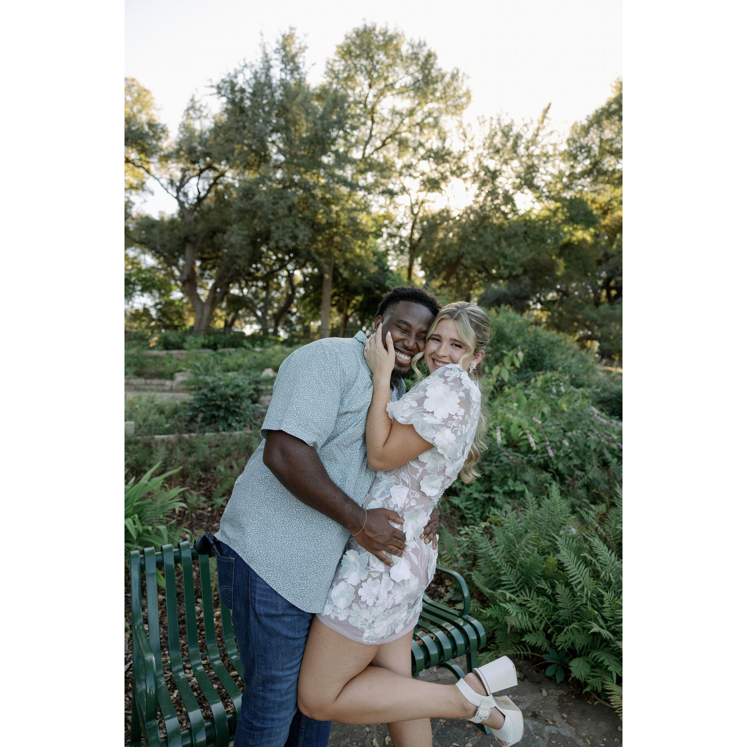 Garden photos from our engagement photoshoot at Zilker Botanical Gardens.