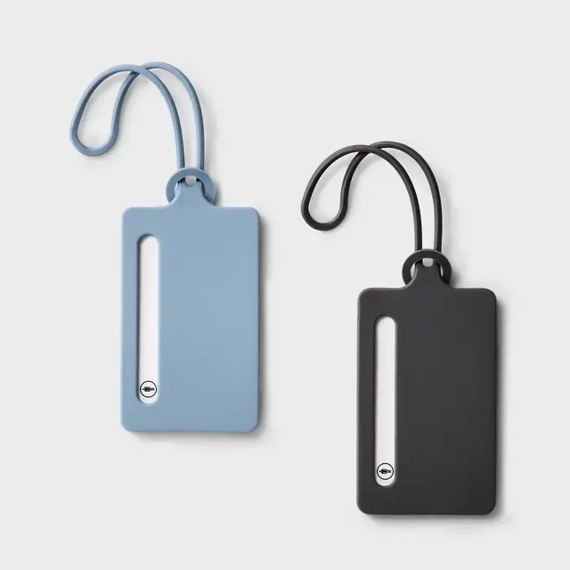 2pk Silicone Luggage Tag - Open Story™ Gray/Blue