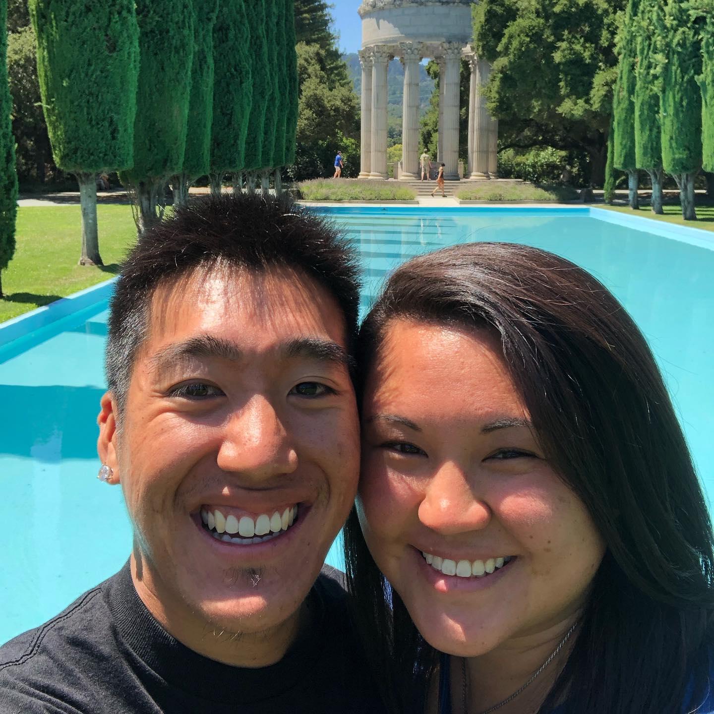 At the beautiful Pulgas Water Temple in Redwood City