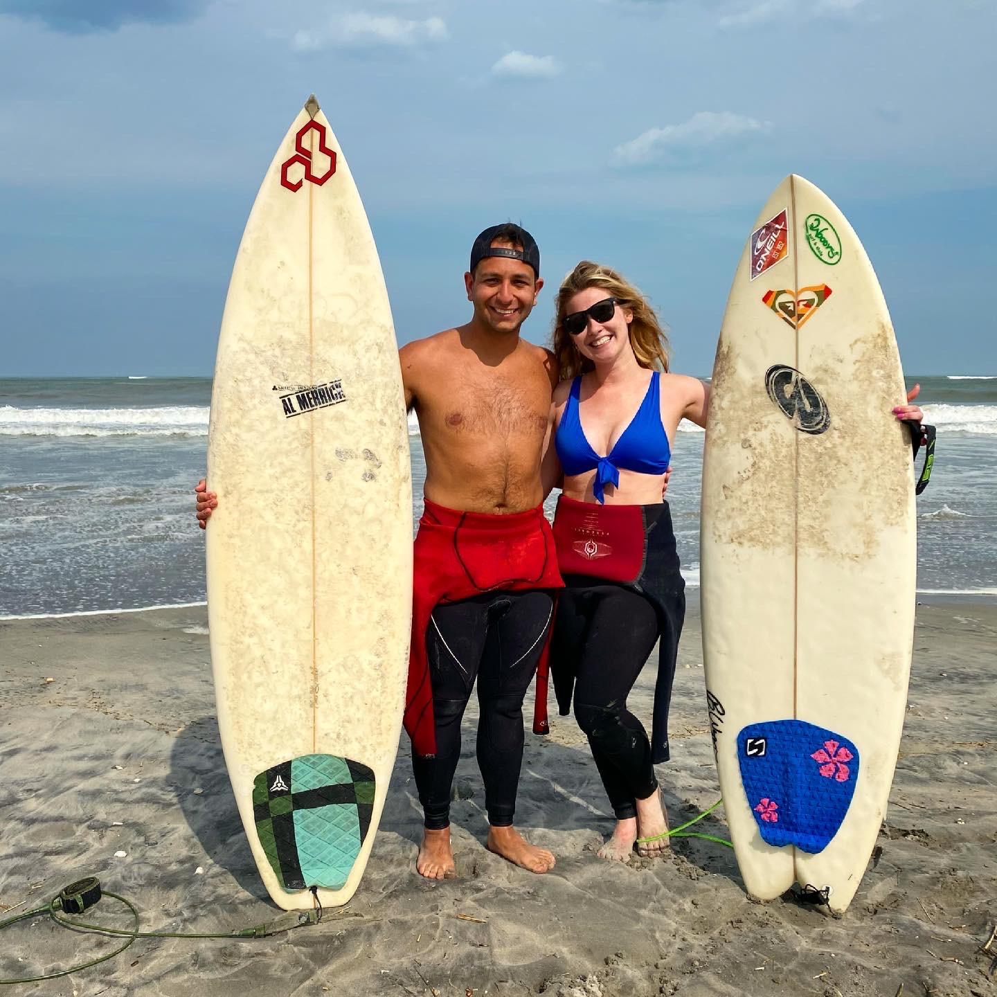 Surfing was actually one of the first things we found out we had in common together. Ian was very surprised to find the only other Penn Nursing Student who knew how to surf :)