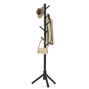 Coat Rack, Freestanding Coat Rack with 8 Hooks and 3 Adjustable Size Tree Coat Racks for Bedroom, Hallway, Entrance, Office, for Hats, Coats, Scarves, Handbags