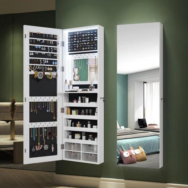 Latitude Run® Jewelry Armoire with Mirror | Wayfair
