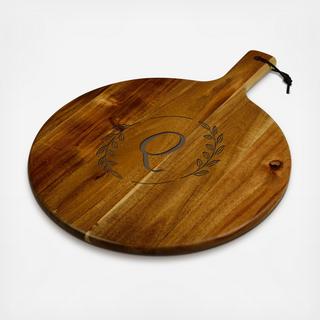 Personalized Engraved Round Acacia Charcuterie Serving Paddle