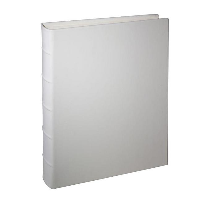 Leather Bound Photo Album, Medium, White