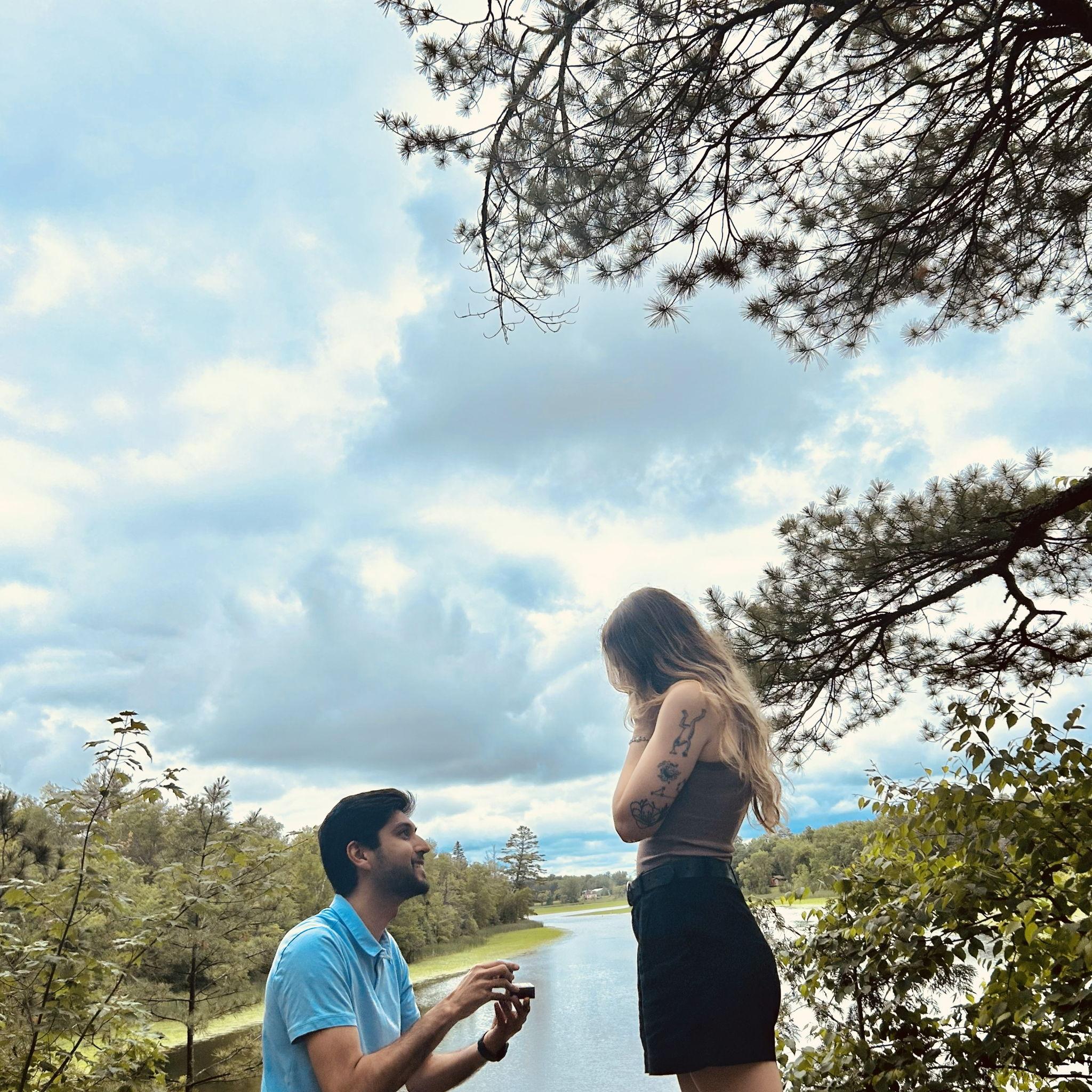 The moment she said yes!