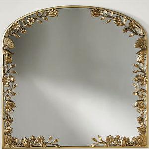 Shyla Floral Animal Mantel Wall Mirror