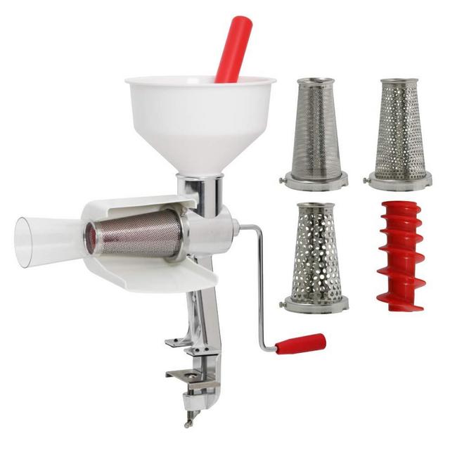 Johnny Apple Sauce Maker Model 250 Food Strainer (Special Package Includes Strainer and 4 pc Accessory Pack)