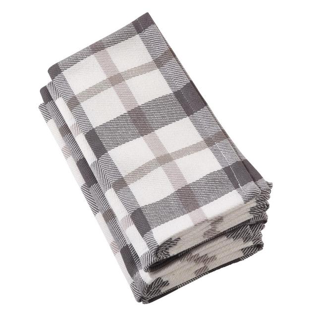 Gray Plaid Napkin - Saro Lifestyle