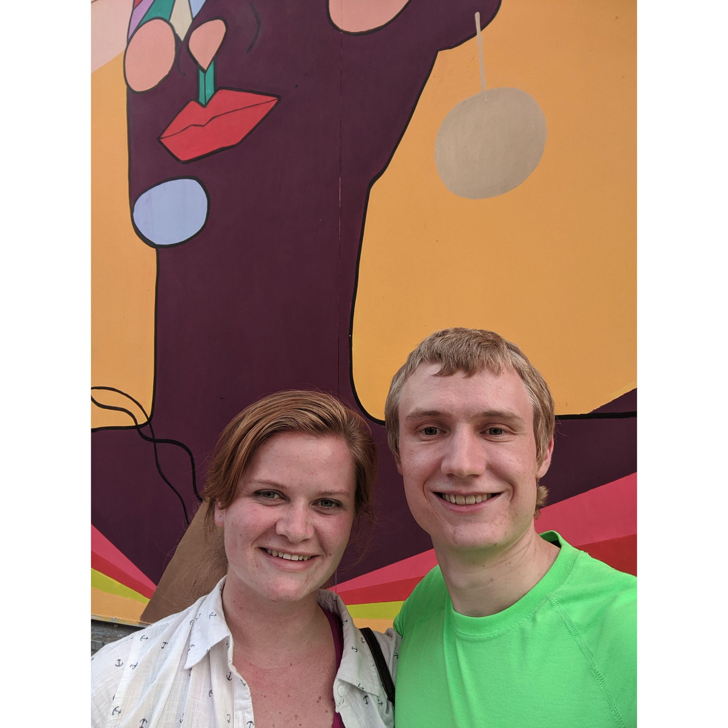 Our very first picture together, 6 months after we met online. Yay COVID! (PS Also the same day that we decided to make "us" official!)