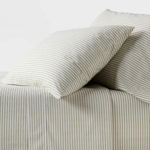 Threshold Sheet Set in Green Stripe