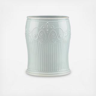 French Perle Ice Blue Waste Basket