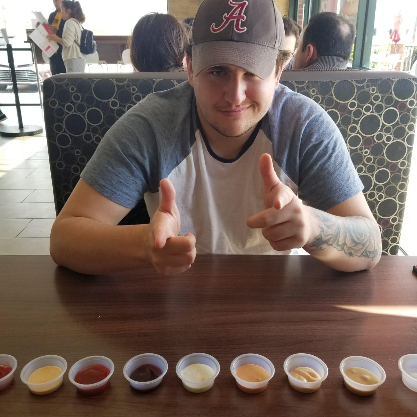 I had to try all the sauces!