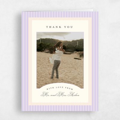 Lavender, Purple Wedding Thank You - Dinard Photo