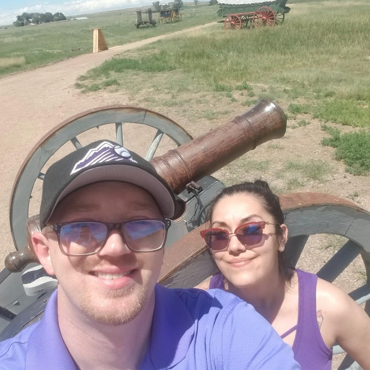 Taking in some history at Bents Fort