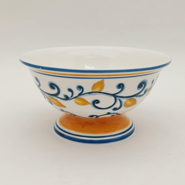 Muchoise Ceramic Decorative Bowl White/Blue